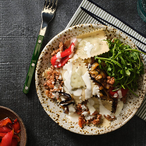 Reimagined Moussaka Spinach and Fetta Ravioli Recipe